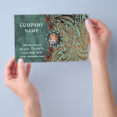 Prospectus 14 Cm X 21,6 Cm élégant turquoise western pays à outils cuir (Poignée)