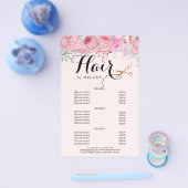 Prospectus 14 Cm X 21,6 Cm Elégante coiffeuse rose en cuivre (Simple)