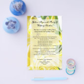 Prospectus 14 Cm X 21,6 Cm Elégante Hyacinthe jaune avec perruque blanche (Simple)