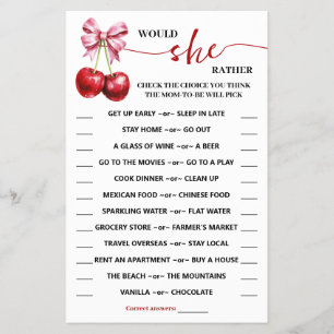 Prospectus 14 Cm X 21,6 Cm Elle Préférerait Chercher Baby shower Carte de jeu