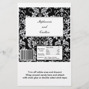 Prospectus 14 Cm X 21,6 Cm Emballage de bonbons de mariage grand en damassé n