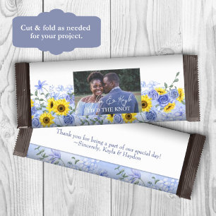 Prospectus 14 Cm X 21,6 Cm Emballage de bonbons de mariage Tournesols Bleu Po