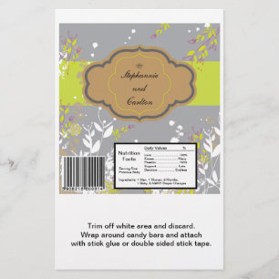 Prospectus 14 Cm X 21,6 Cm Emballage de candy bar géant pour mariage floral m