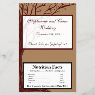 Prospectus 14 Cm X 21,6 Cm Emballage de maïs soufflé au micro-ondes Arbre d'a