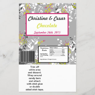 Prospectus 14 Cm X 21,6 Cm Emballage grande barre Hershey's vert citron/rose