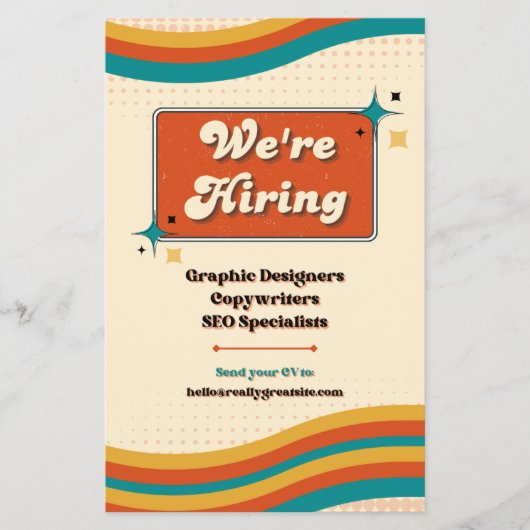 Prospectus 14 Cm X 21,6 Cm Embaucher maintenant un prospectus (Devant)