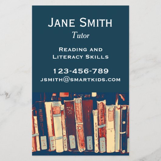 Prospectus 14 Cm X 21,6 Cm Enseignant indépendant ou enseignant en lecture li (Devant)