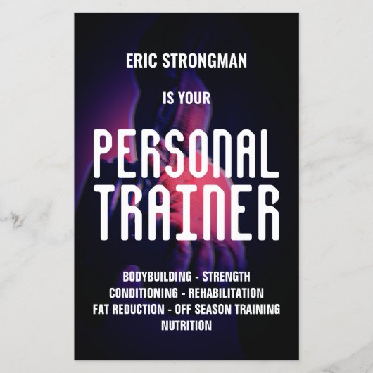 Prospectus 14 Cm X 21,6 Cm Entraîneur de fitness audacieux masculin (Devant)