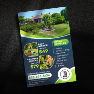 Prospectus 14 Cm X 21,6 Cm Entretien de pelouse Paysagisme Taille Tonte Servi