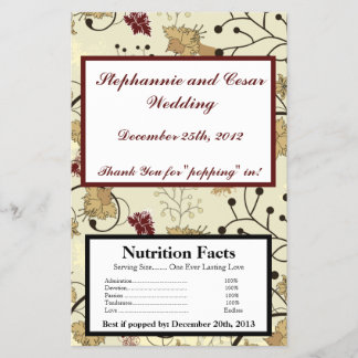 Prospectus 14 Cm X 21,6 Cm Enveloppeur à micro-ondes de maïs soufflé Chute Fl