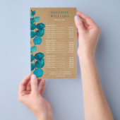 Prospectus 14 Cm X 21,6 Cm Eucalyptus Rustic Salon Menu Service (Poignée)