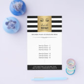 Prospectus 14 Cm X 21,6 Cm Eyelashes Eyebross Or Black White Stripes (Simple)