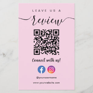 Prospectus 14 Cm X 21,6 Cm Facebook Instagram Qr Code Nous Laisse Un Avis Ros