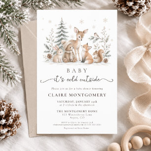 Prospectus 14 Cm X 21,6 Cm Faites un budget Il fait froid dehors Baby Shower