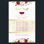Prospectus 14 Cm X 21,6 Cm faux or parties scintillant lashes salon de beauté<br><div class="desc">maquillage flyers d'artiste</div>