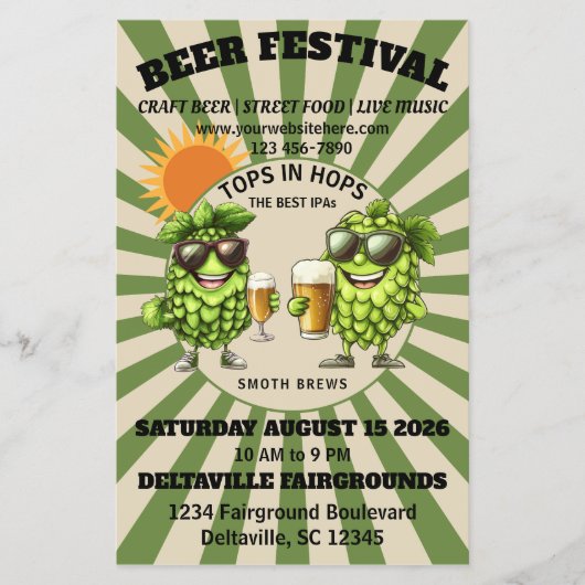 Prospectus 14 Cm X 21,6 Cm Festival de la bière (Devant)