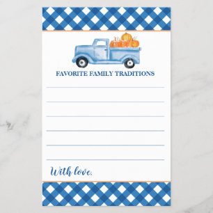 Prospectus 14 Cm X 21,6 Cm Fête de bébé camion bleu citrouille traditions fam