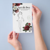 Prospectus 14 Cm X 21,6 Cm Fête des mariées Jeu Bourgogne rose Guess (Poignée)