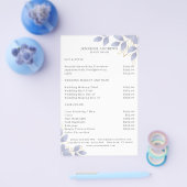 Prospectus 14 Cm X 21,6 Cm Feuillage blanc moderne (Simple)