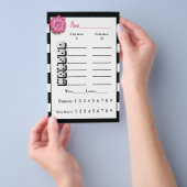 Prospectus 14 Cm X 21,6 Cm Fiche de fond noir rose noir Bunco (Poignée)