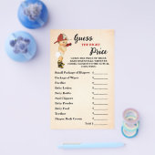 Prospectus 14 Cm X 21,6 Cm Firefighter Devinez juste prix jeu Baby shower (Simple)