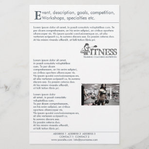 Prospectus 14 Cm X 21,6 Cm FITNESS ~ Circulaire, Invitation