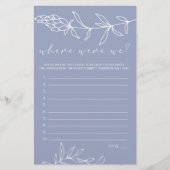 Prospectus 14 Cm X 21,6 Cm Fleurs Perdues Jeu Où Étions-Nous (Devant)