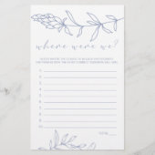 Prospectus 14 Cm X 21,6 Cm Fleurs Perdues Jeu Où Étions-Nous (Devant)