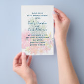 Prospectus 14 Cm X 21,6 Cm Fleurs tropicales Ananas Mariage budgétaire Invite (Poignée)