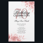 Prospectus 14 Cm X 21,6 Cm Floral 70th Birthday Programme Rose Gold Menu<br><div class="desc">Design élégant "Programme de fête d'anniversaire" avec arrangement floral en or Rose avec texte personnalisé.</div>