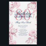 Prospectus 14 Cm X 21,6 Cm Floral 80th Birthday Programme Rose Gold Menu<br><div class="desc">Design élégant "Programme de fête d'anniversaire" avec arrangement floral en or Rose avec texte personnalisé.</div>