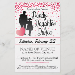 Prospectus 14 Cm X 21,6 Cm Flyer Daddy Daughter Dance