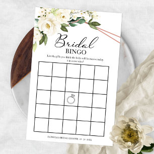 Prospectus 14 Cm X 21,6 Cm Flyer de Bingo pour la douche de mariée florale gé