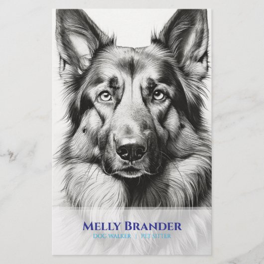 Prospectus 14 Cm X 21,6 Cm Flyer de chien de berger chic (Devant)