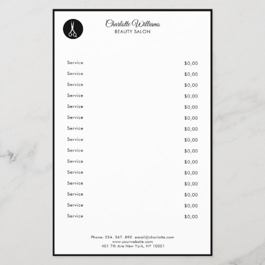 Prospectus 14 Cm X 21,6 Cm Flyer de coiffeur (Devant)