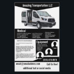 Prospectus 14 Cm X 21,6 Cm Flyer de la société Black Transportation<br><div class="desc">Ce prospectus s'adresse à une entreprise de transport qui transporte des personnes ou des fournitures pour des entreprises. Vous pouvez changer la photo en votre propre véhicule</div>