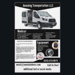 Prospectus 14 Cm X 21,6 Cm Flyer de la société Black Transportation<br><div class="desc">Ce prospectus s'adresse à une entreprise de transport qui transporte des personnes ou des fournitures pour des entreprises. Vous pouvez changer la photo en votre propre véhicule</div>