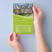 Prospectus 14 Cm X 21,6 Cm Flyer de l'Agence immobilière (Poignée)