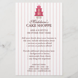 Prospectus 14 Cm X 21,6 Cm Flyer de l'entreprise de pâtisserie personnalisée 