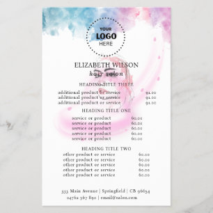 Prospectus 14 Cm X 21,6 Cm Flyer de salon de luxe avec paillettes violettes e