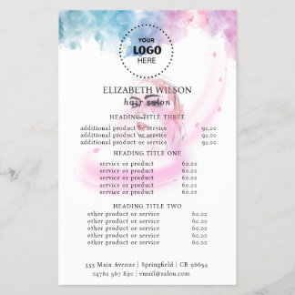 Prospectus 14 Cm X 21,6 Cm Flyer de salon de luxe avec paillettes violettes e