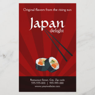 Prospectus 14 Cm X 21,6 Cm Flyer du restaurant japonais