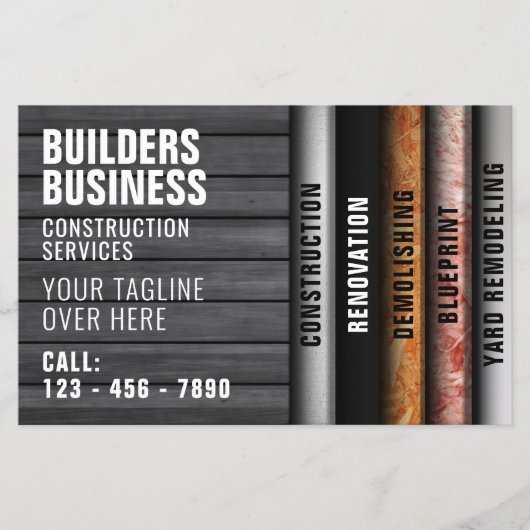 Prospectus 14 Cm X 21,6 Cm Flyer inspiré de construction des couches murales (Devant)