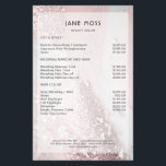 Prospectus 14 Cm X 21,6 Cm Flyer moderne Parties scintillant en argent rose<br><div class="desc">Flyer de salon de parties scintillant moderne,  rose-argent. Parfait pour Coiffeur,  maquillage,  clous et cils artistes et plus encore. Modifiez votre texte en quelques minutes.</div>