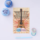 Prospectus 14 Cm X 21,6 Cm Flyer Retro Music Festival (Simple)