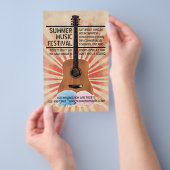 Prospectus 14 Cm X 21,6 Cm Flyer Retro Music Festival (Poignée)