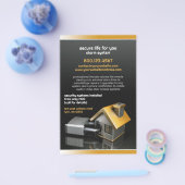 Prospectus 14 Cm X 21,6 Cm Flyer système d'alarme de sécurité (Simple)