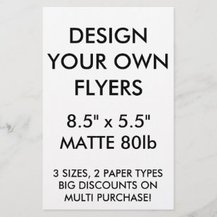 Prospectus 14 Cm X 21,6 Cm Flyers brillants personnalisés de 8,5 po x 5,5 po