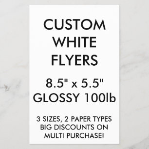Prospectus 14 Cm X 21,6 Cm Flyers brillants personnalisés de 8,5 po x 5,5 po