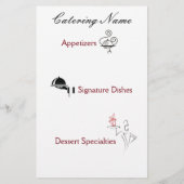 Prospectus 14 Cm X 21,6 Cm Flyers de Traiteur Professionnel (Dos)